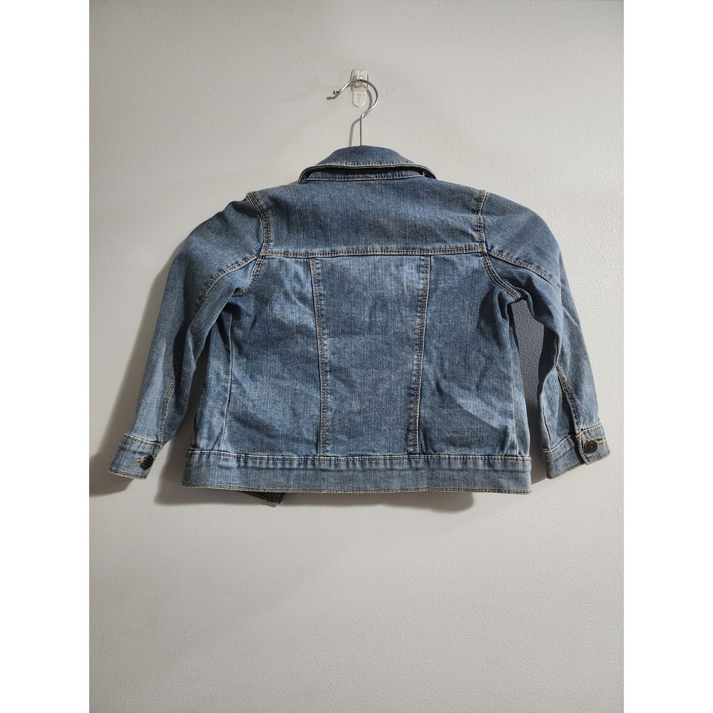 Carters Kid Blue Denim Trucker Jacket Size 4 Medium Wash Stretch Cotton 3M406310 - Picture 5 of 6